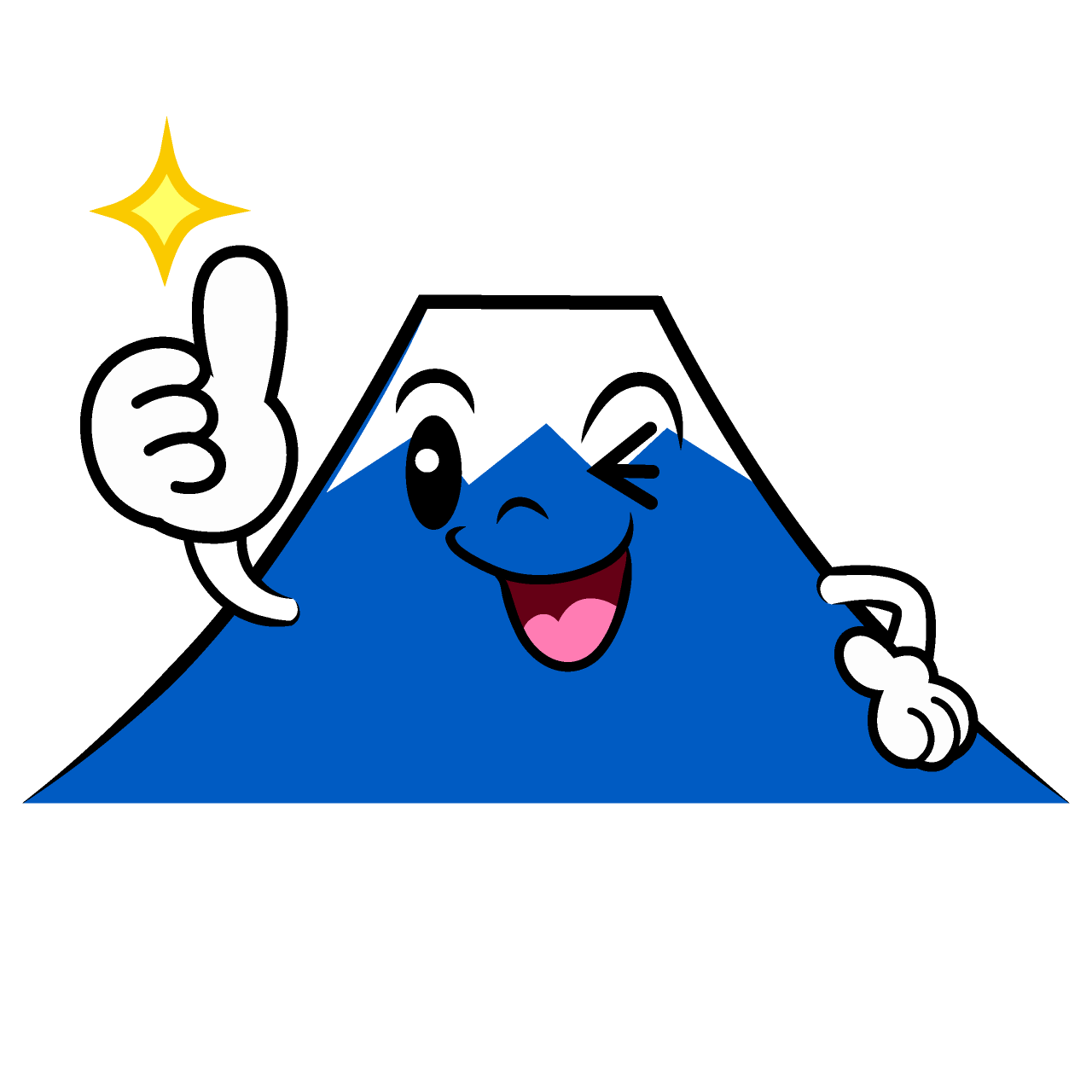 Thumbs-up Mount Fuji