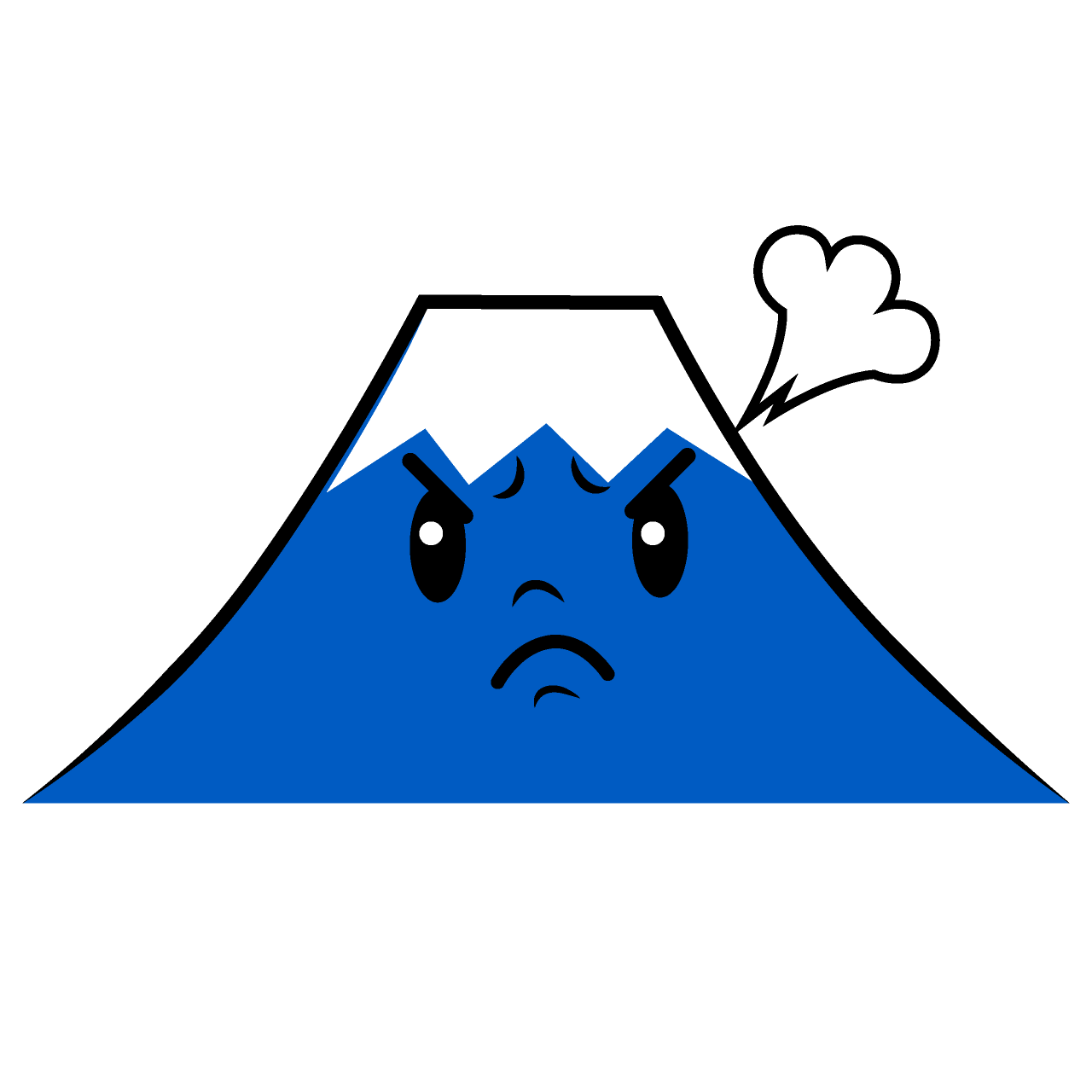 怒る富士山