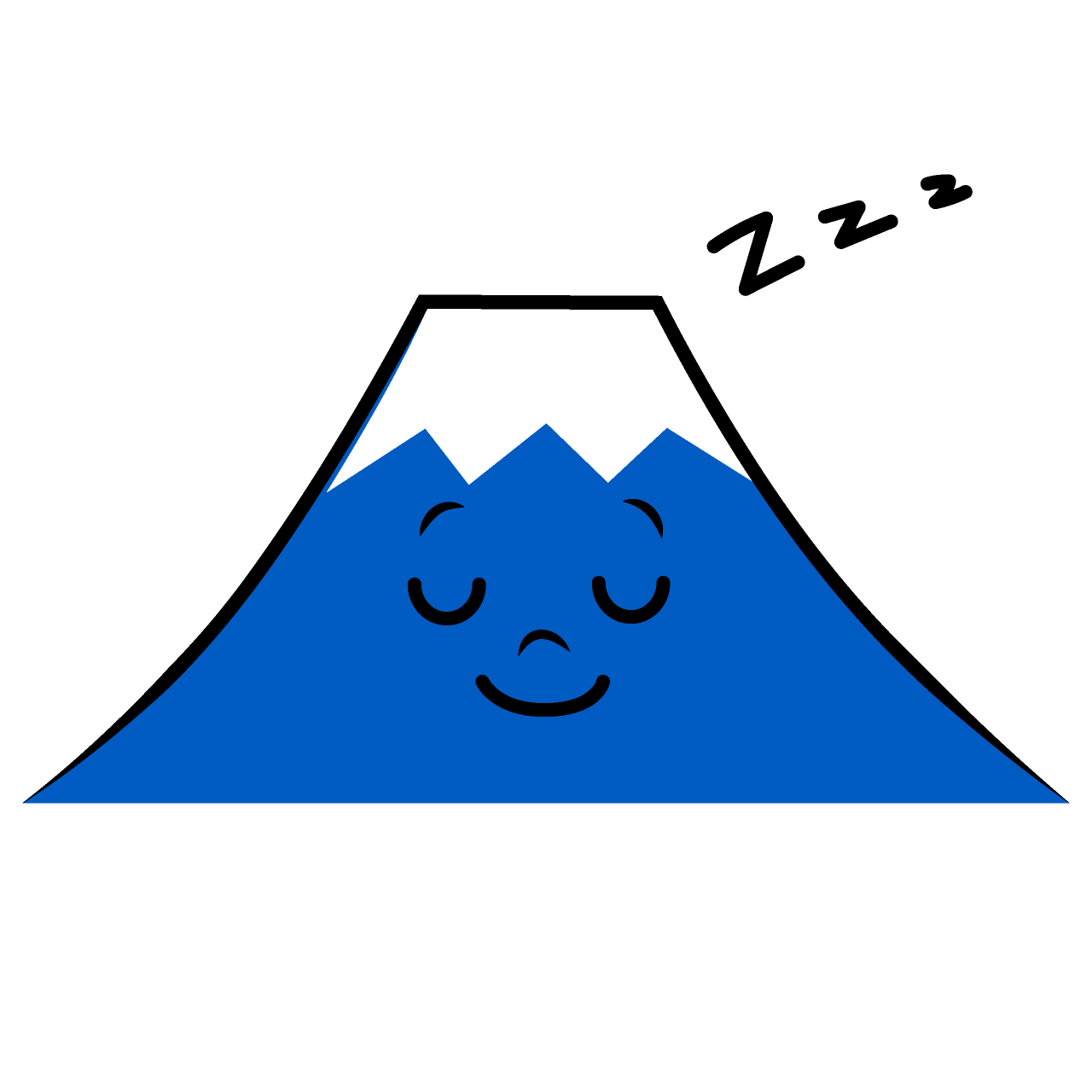 寝る富士山