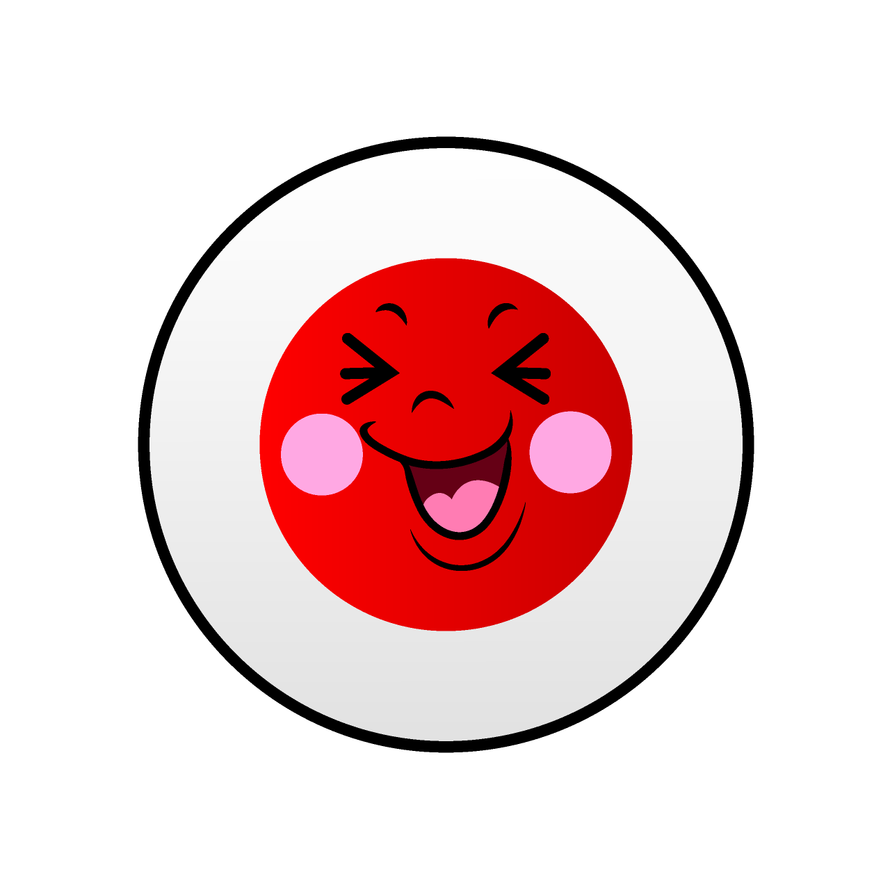 笑う日本国旗（丸型）