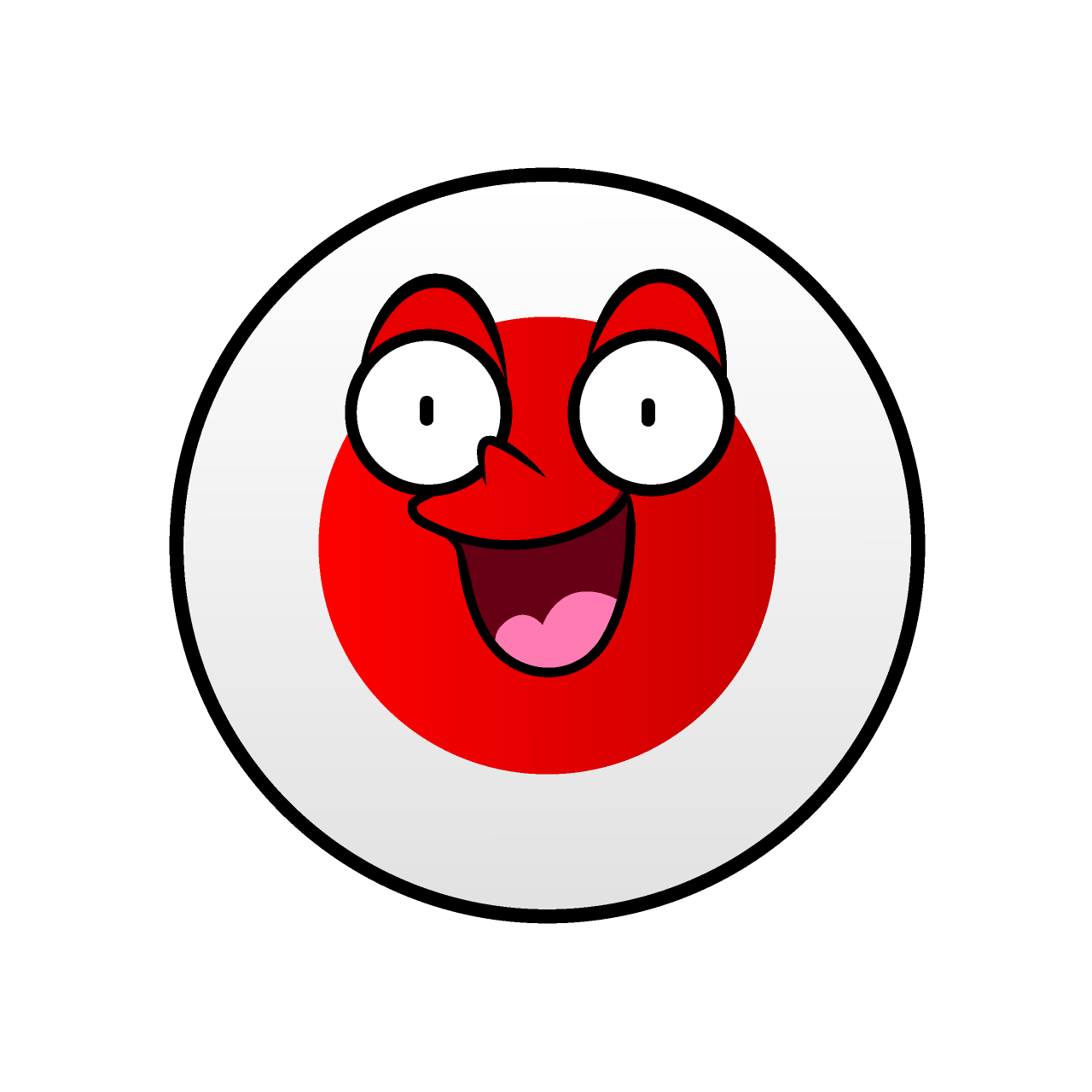 Surprised Japanese Flag (Round)