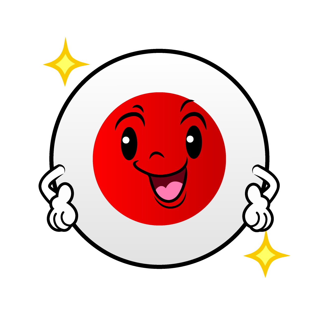 自信満々な日本国旗（丸型）