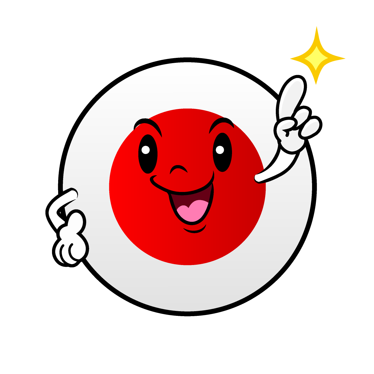 指差し日本国旗（丸型）