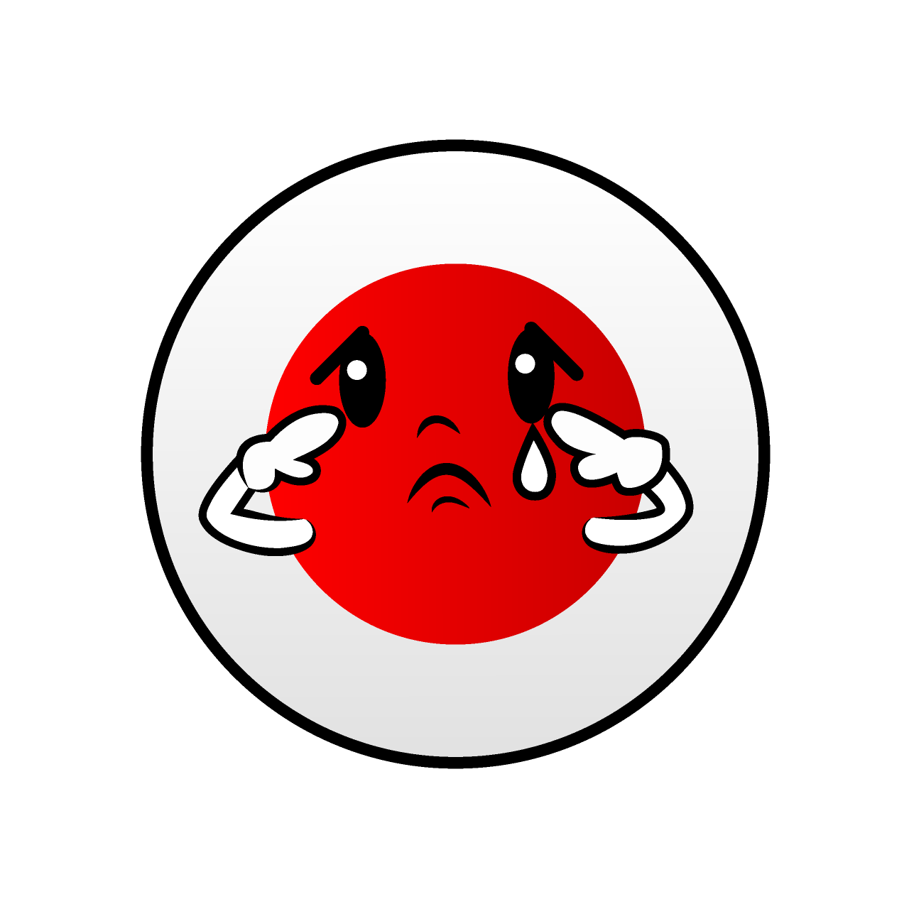 悲しい日本国旗（丸型）