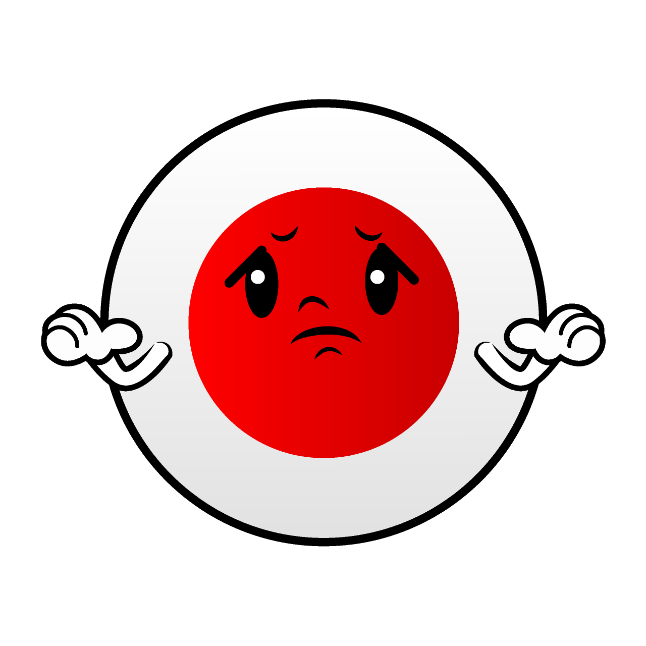困る日本国旗（丸型）