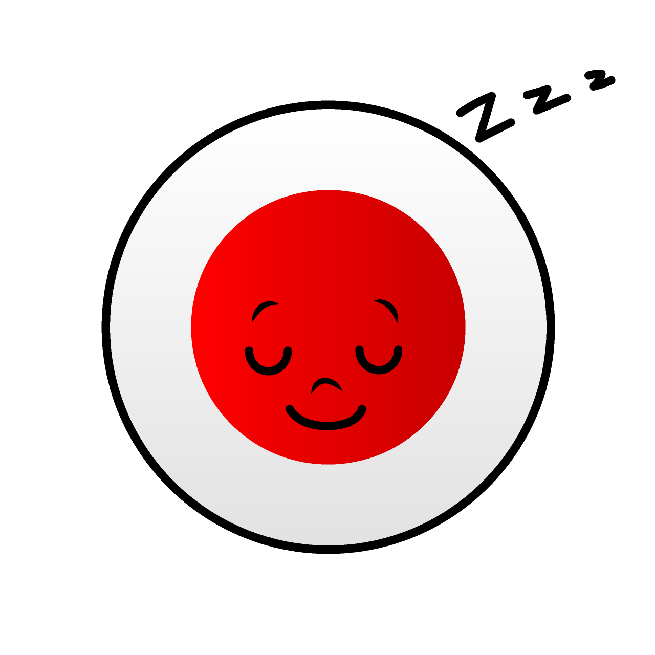 寝る日本国旗（丸型）