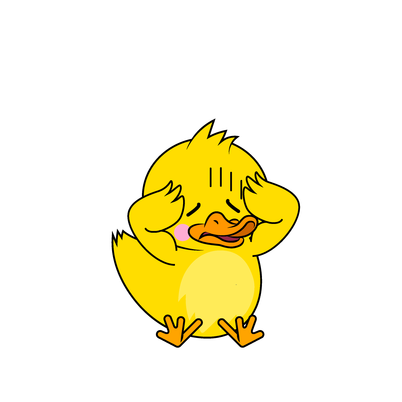 落ち込むアヒル