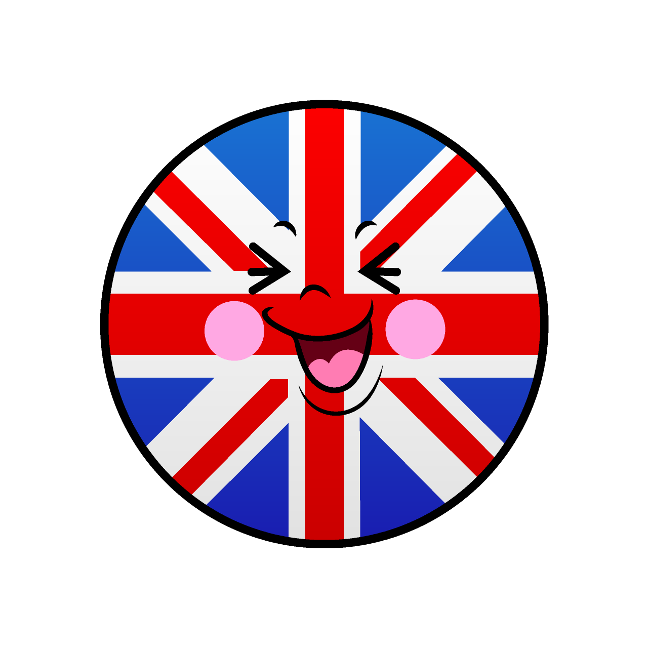 Laughing British Flag (Round)