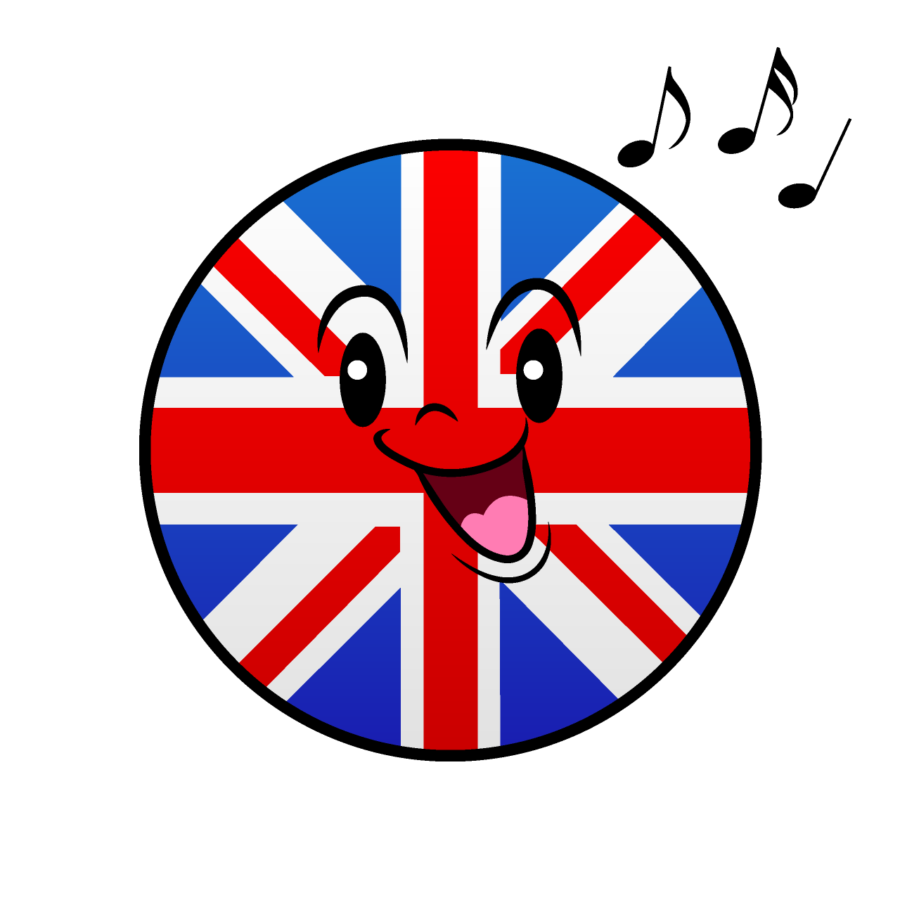 Singing British Flag (Round)