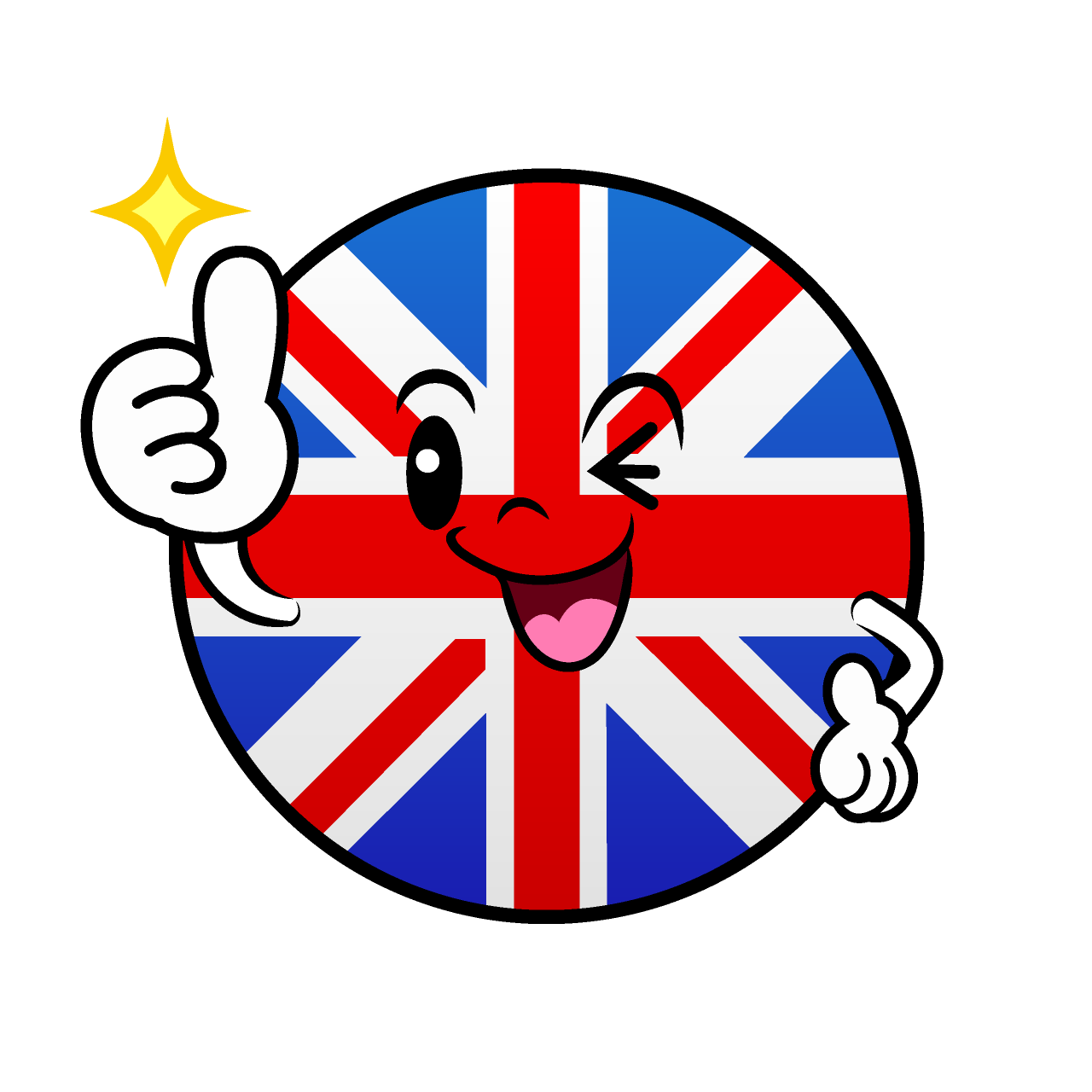 いいね！のイギリス国旗（丸型）