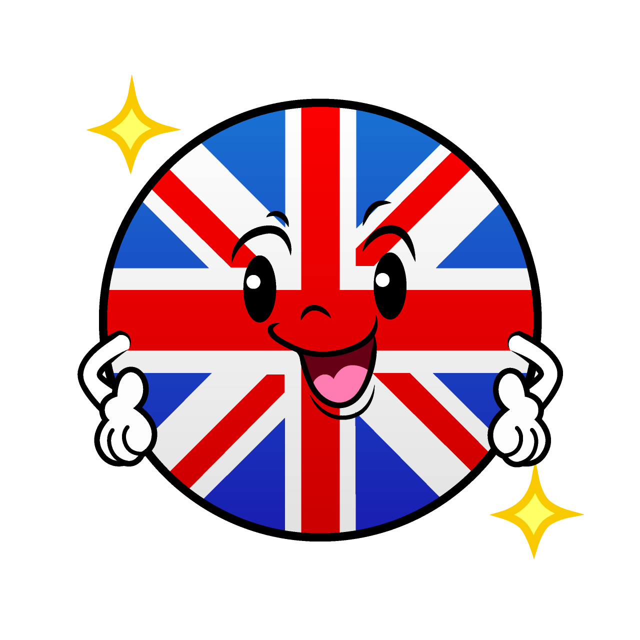 Confident British Flag (Round)