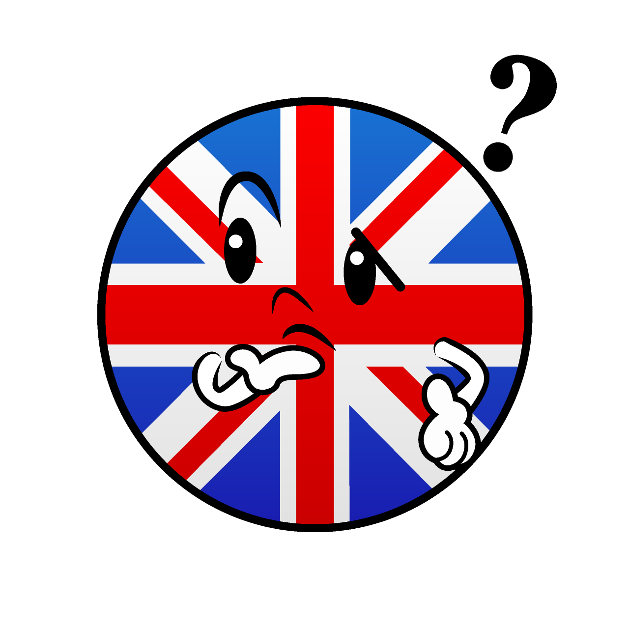 考えるイギリス国旗（丸型）
