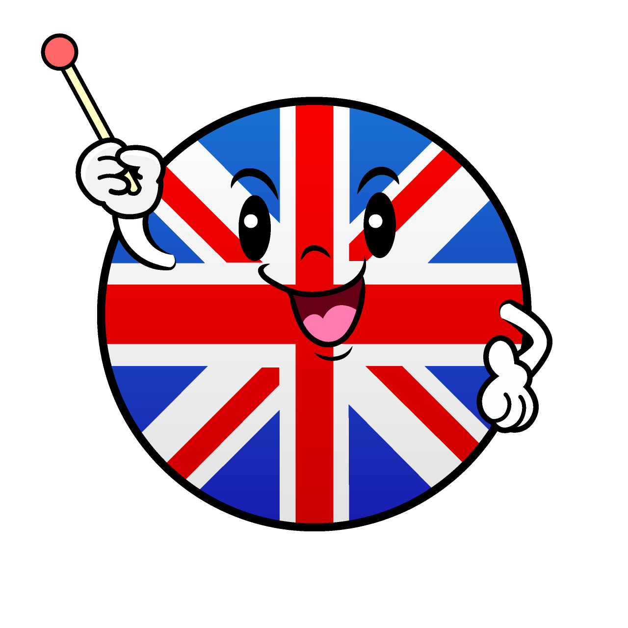 Explaining British Flag (Round)