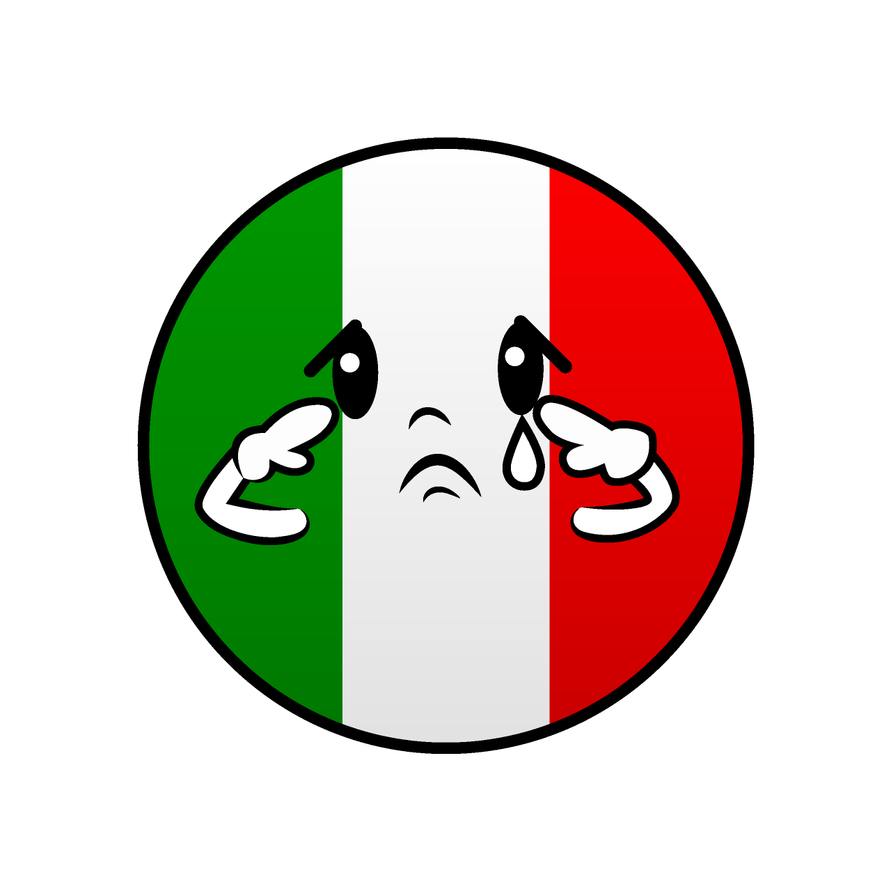 Sad Italian Flag (Round)