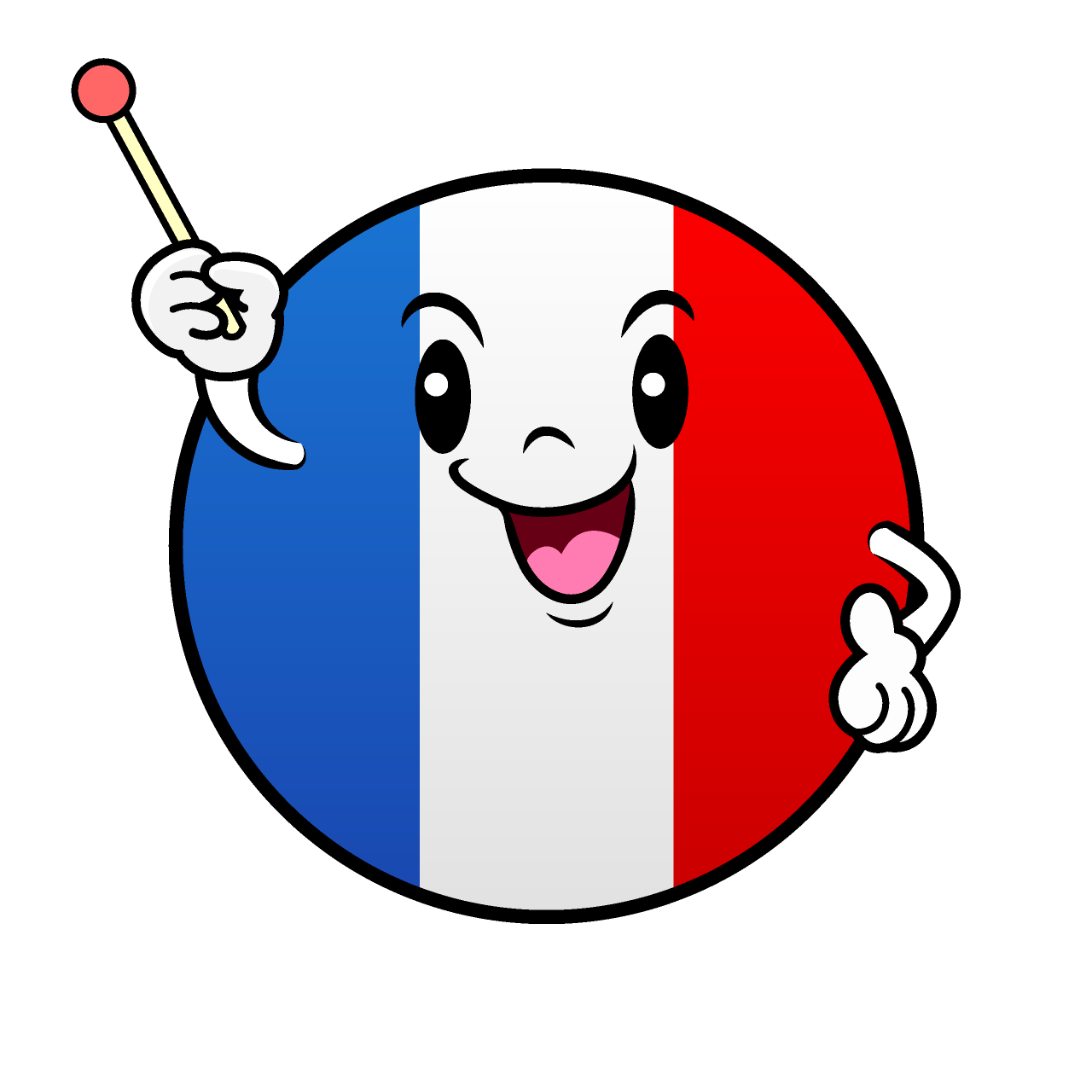 Explaining French Flag (Round)