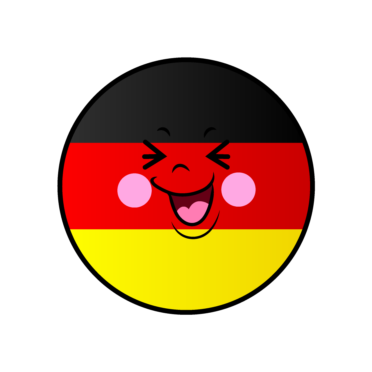 Laughing German Flag (Round)