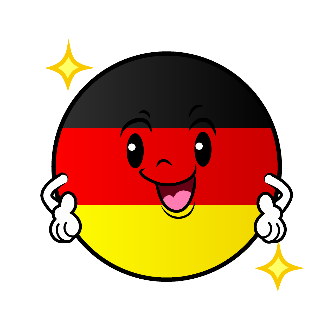 Confident German Flag (Round)