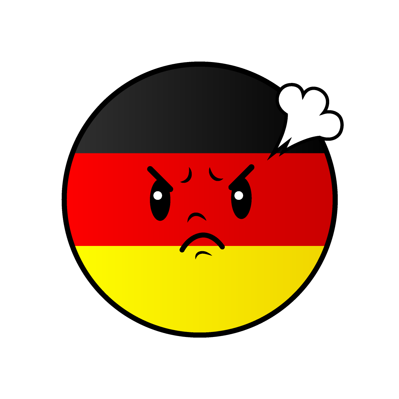 Angry German Flag (Round)