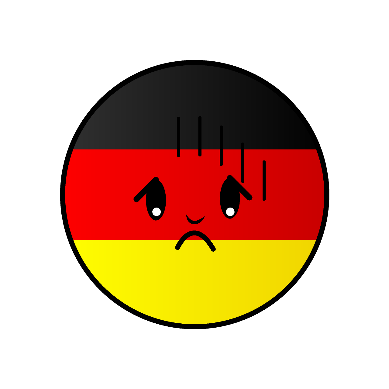 Depressed German Flag (Round)