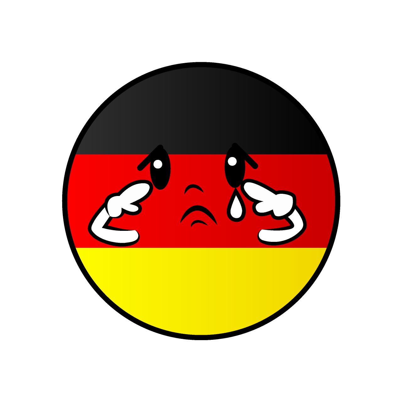 Sad German Flag (Round)