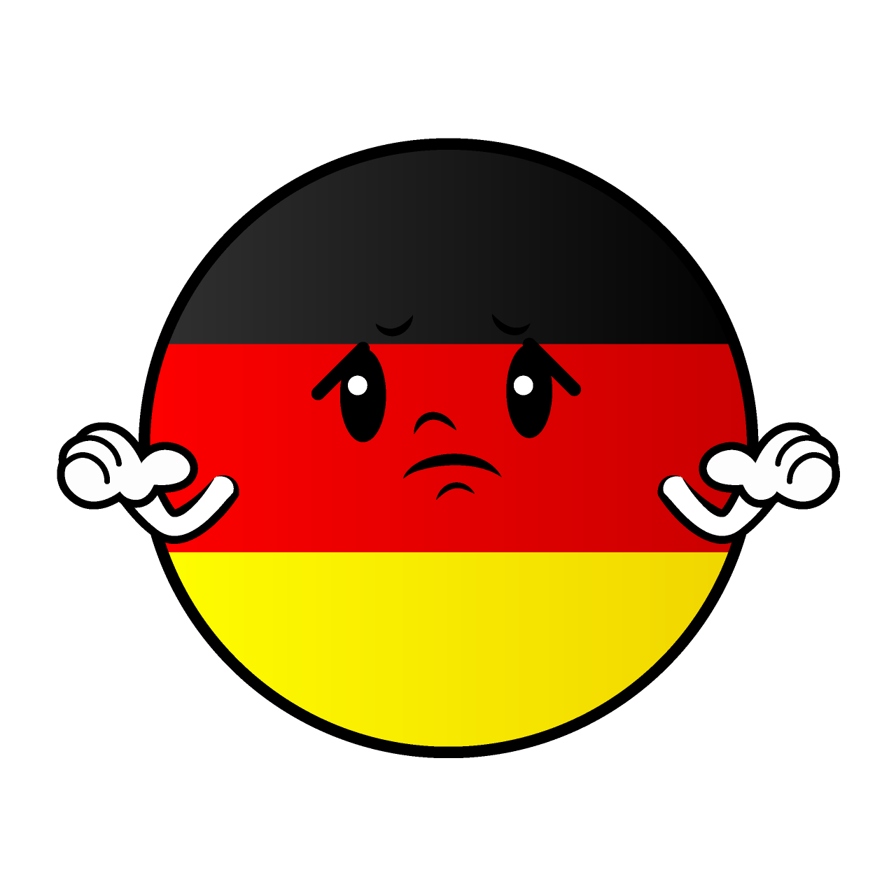 Troubled German Flag (Round)