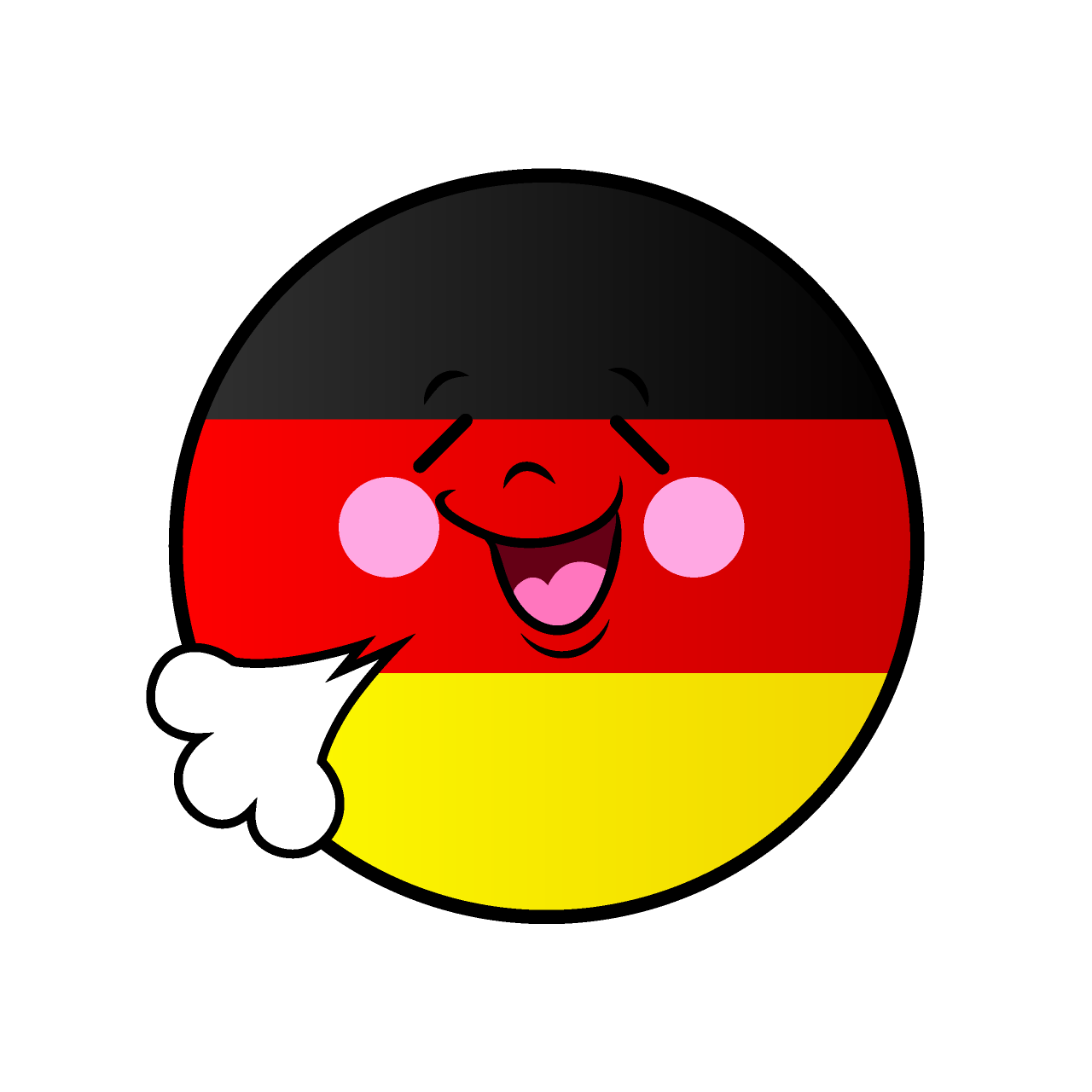 Relaxed German Flag (Round)