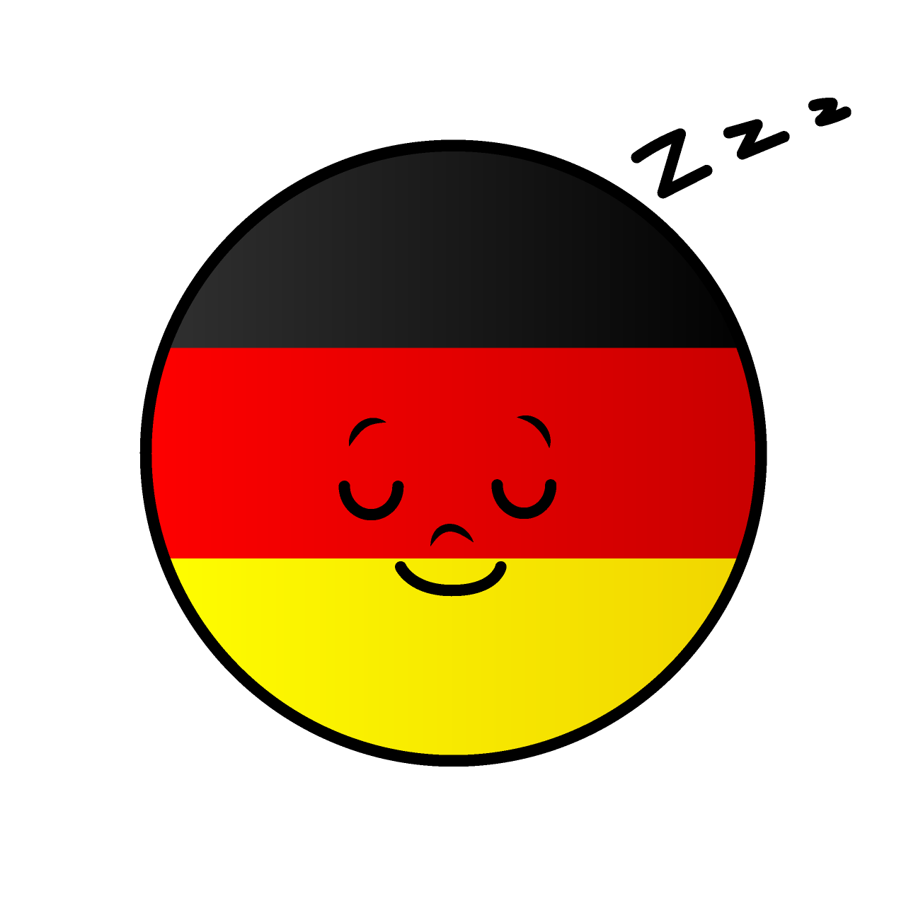 Sleeping German Flag (Round)