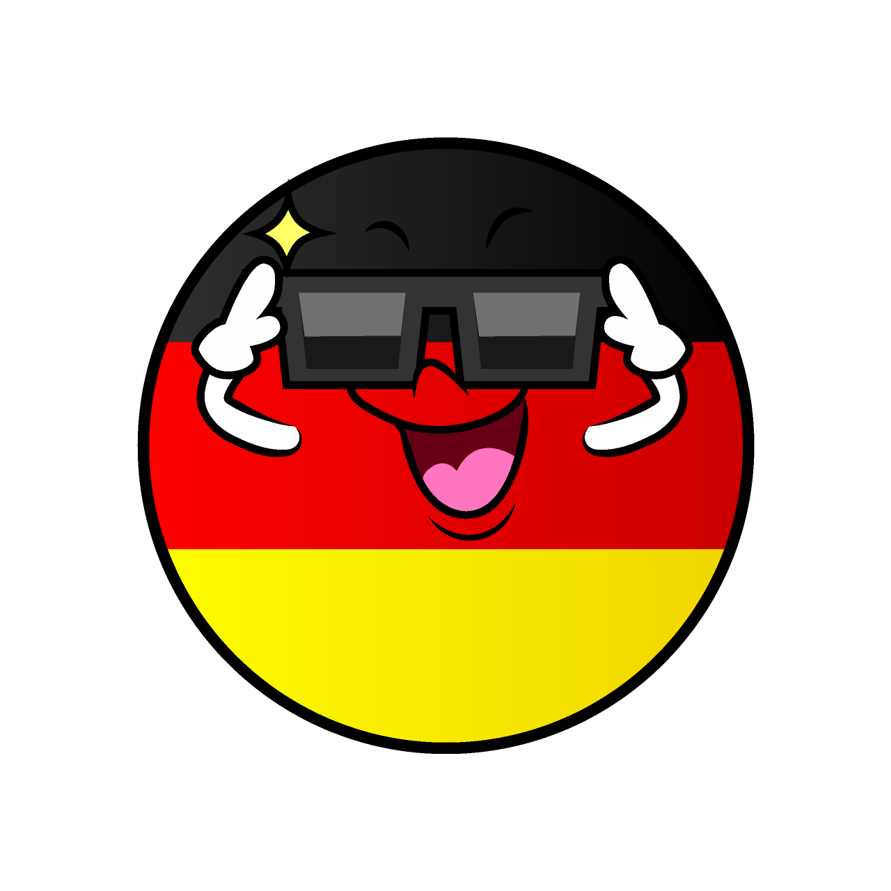 Sunglasses German Flag (Round)