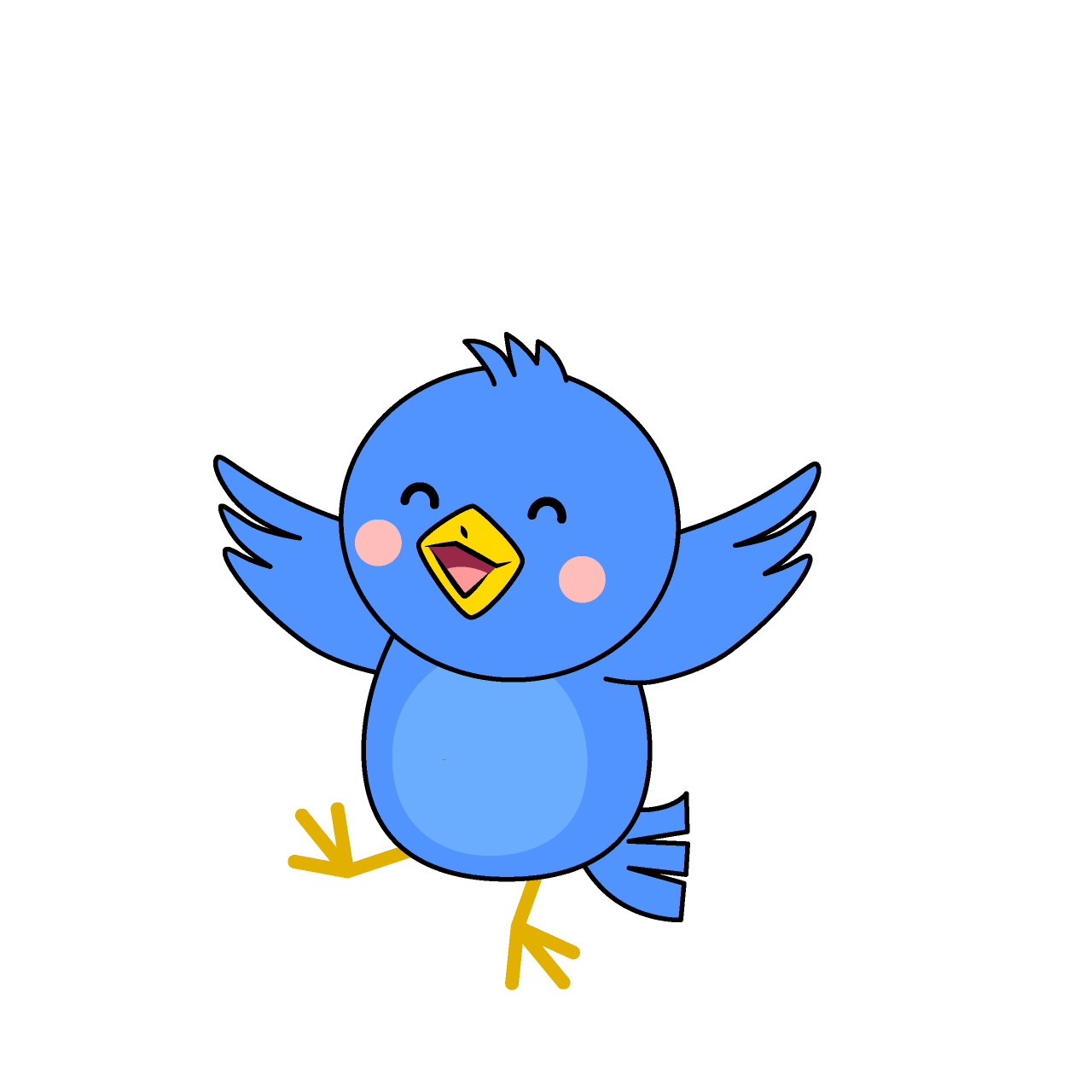 Smiling Blue Bird