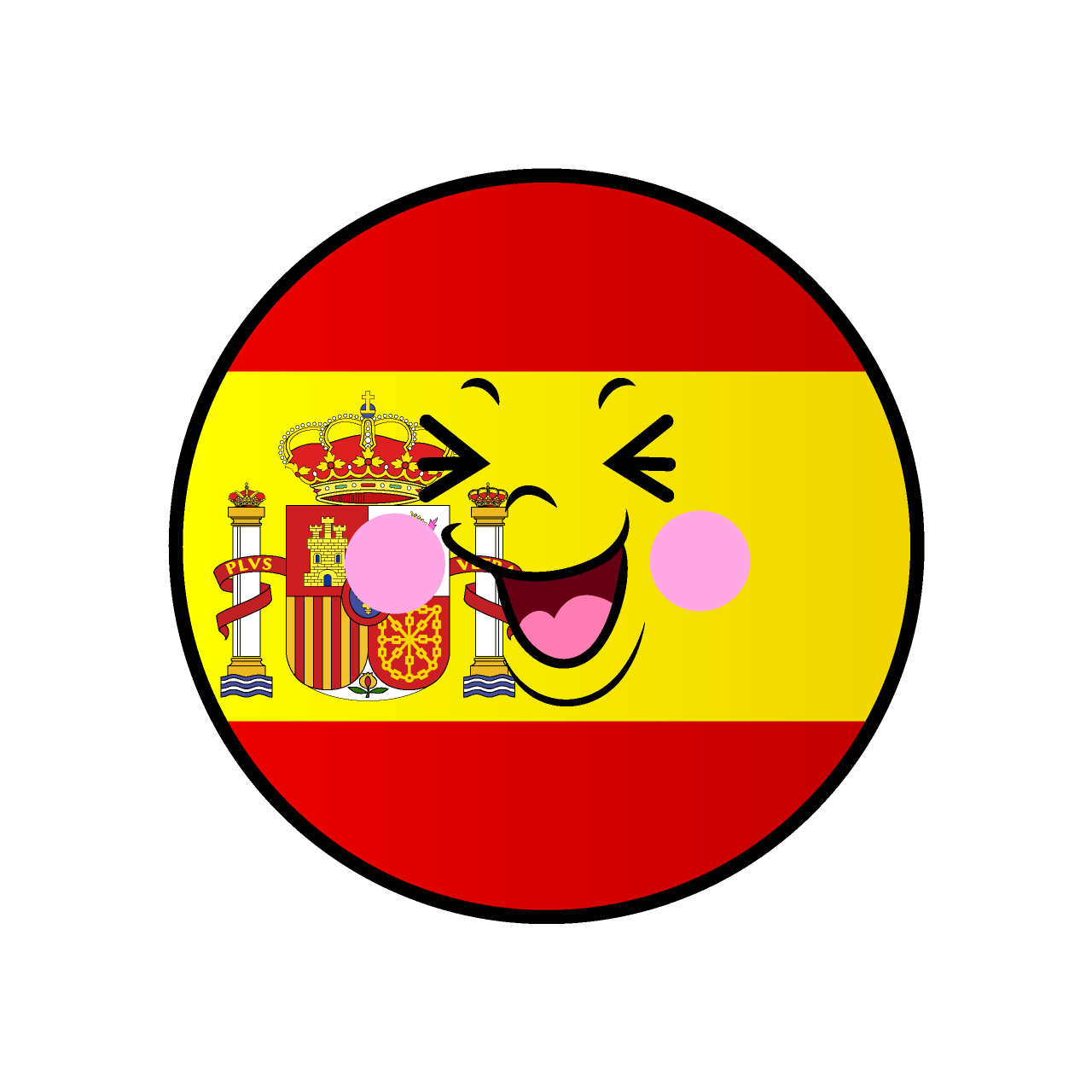 Laughing Spanish Flag (Round)