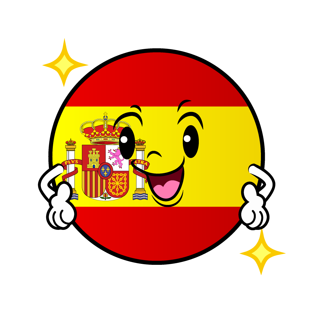 Confident Spanish Flag (Round)