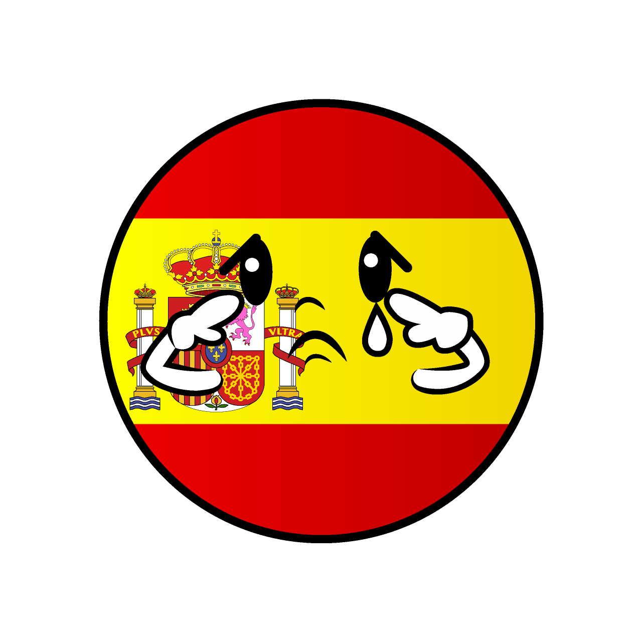 Sad Spanish Flag (Round)