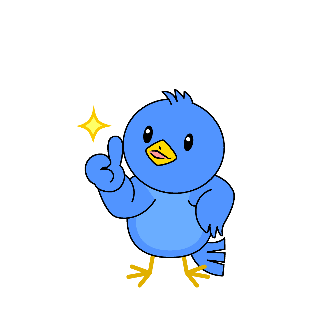 Thumbs-up Blue Bird