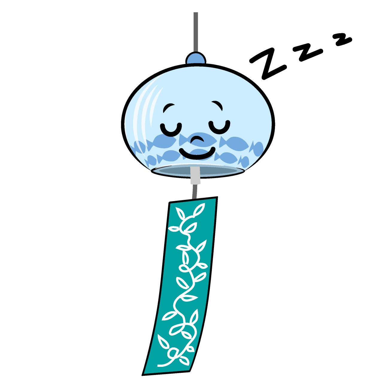 寝る風鈴