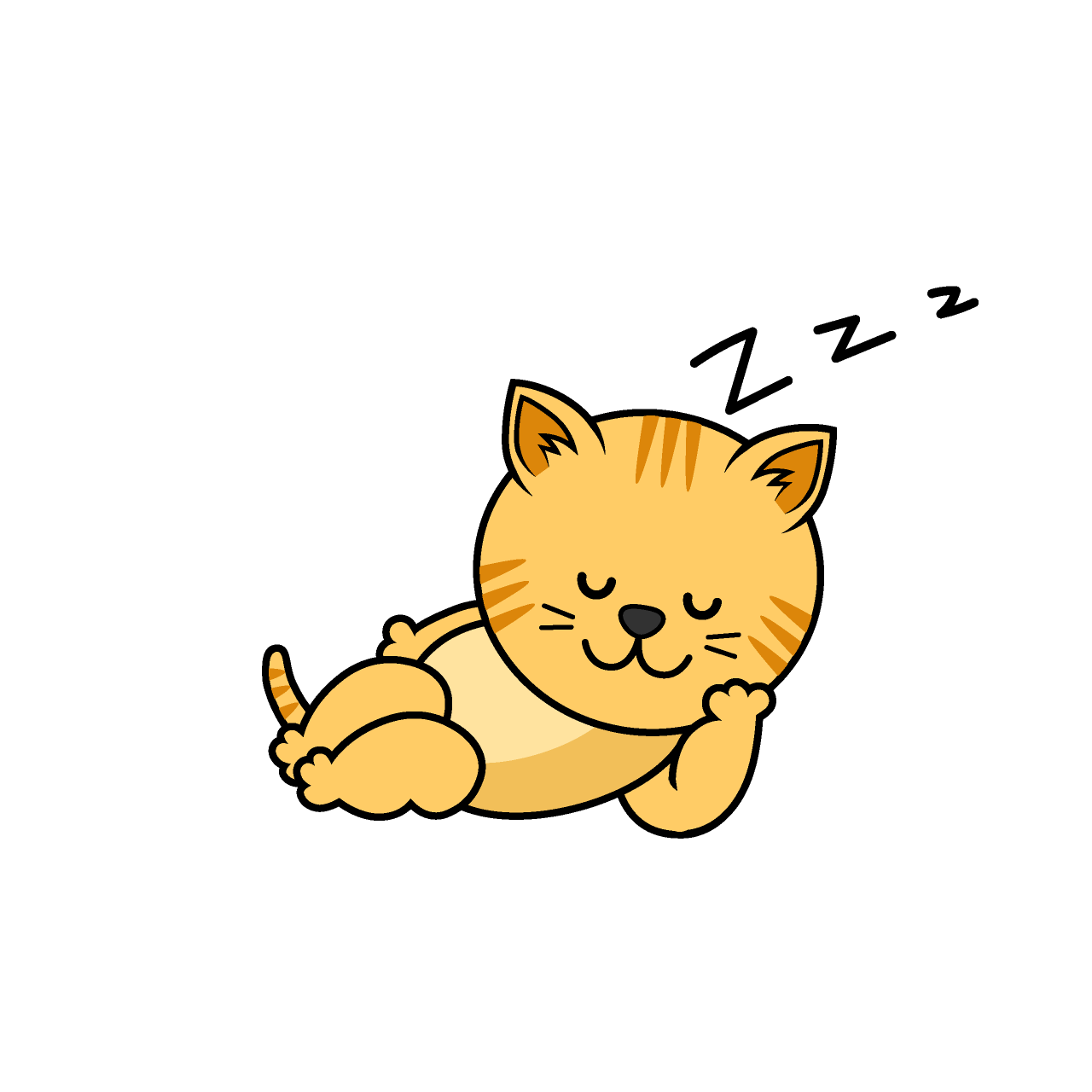 Sleeping Tabby Cat