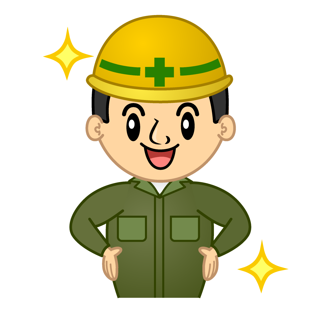 自信満々な作業員