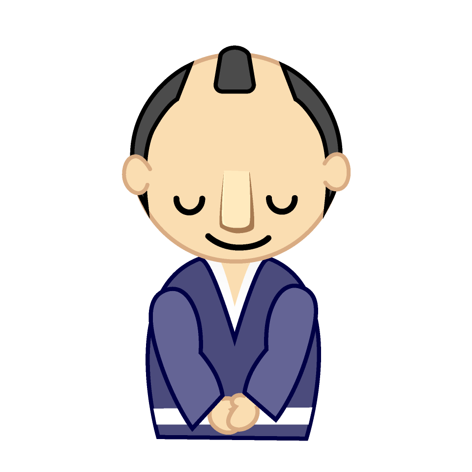 お辞儀するお侍さん