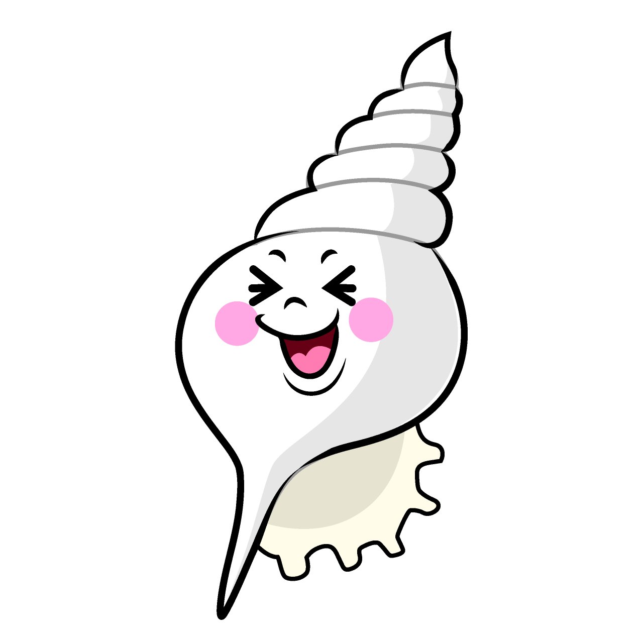 笑う巻貝殻