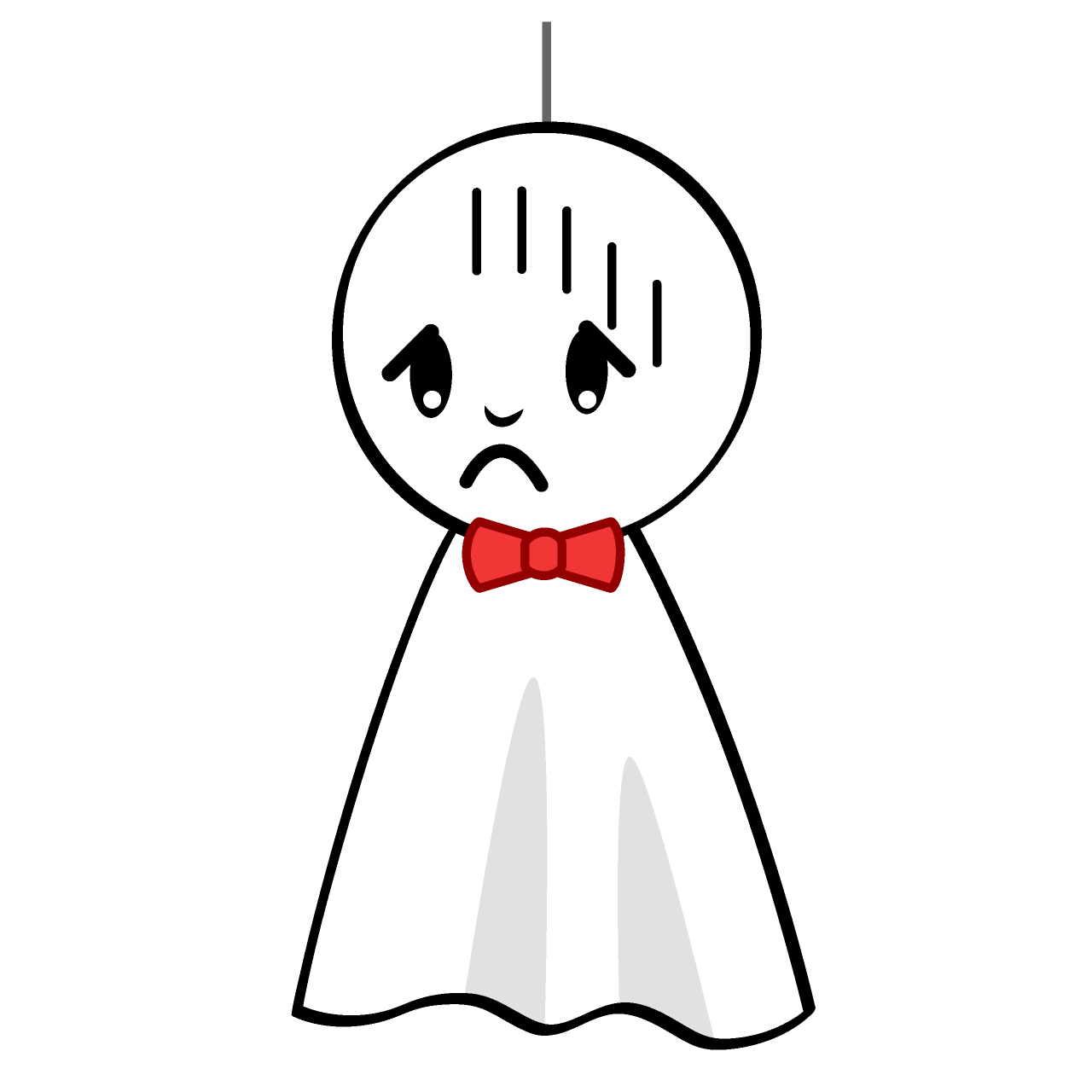 落ち込むてるてる坊主