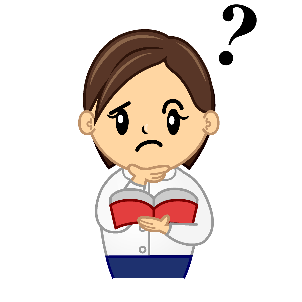 考える女性教師