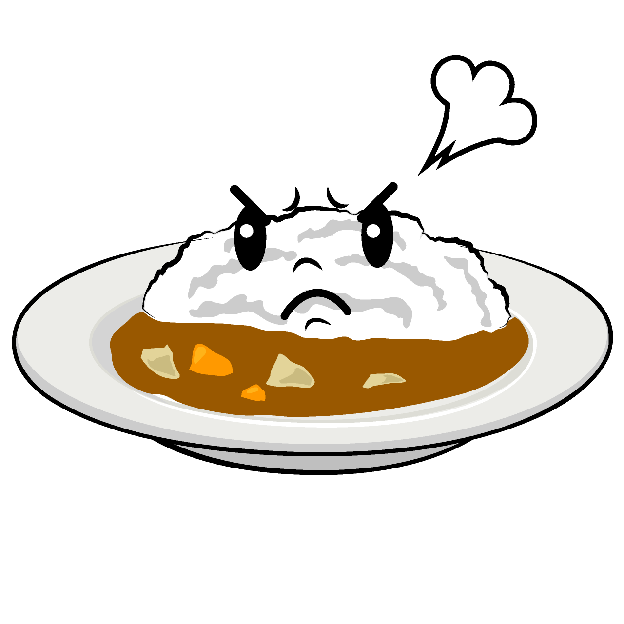 怒るカレーライス