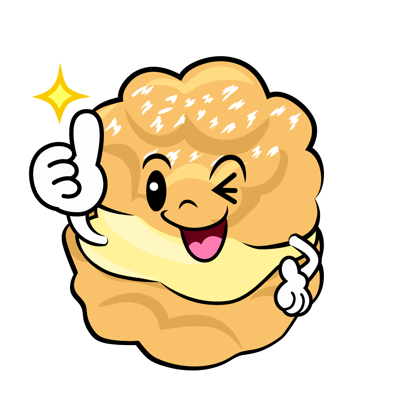 Thumbs-Up Cream Puff