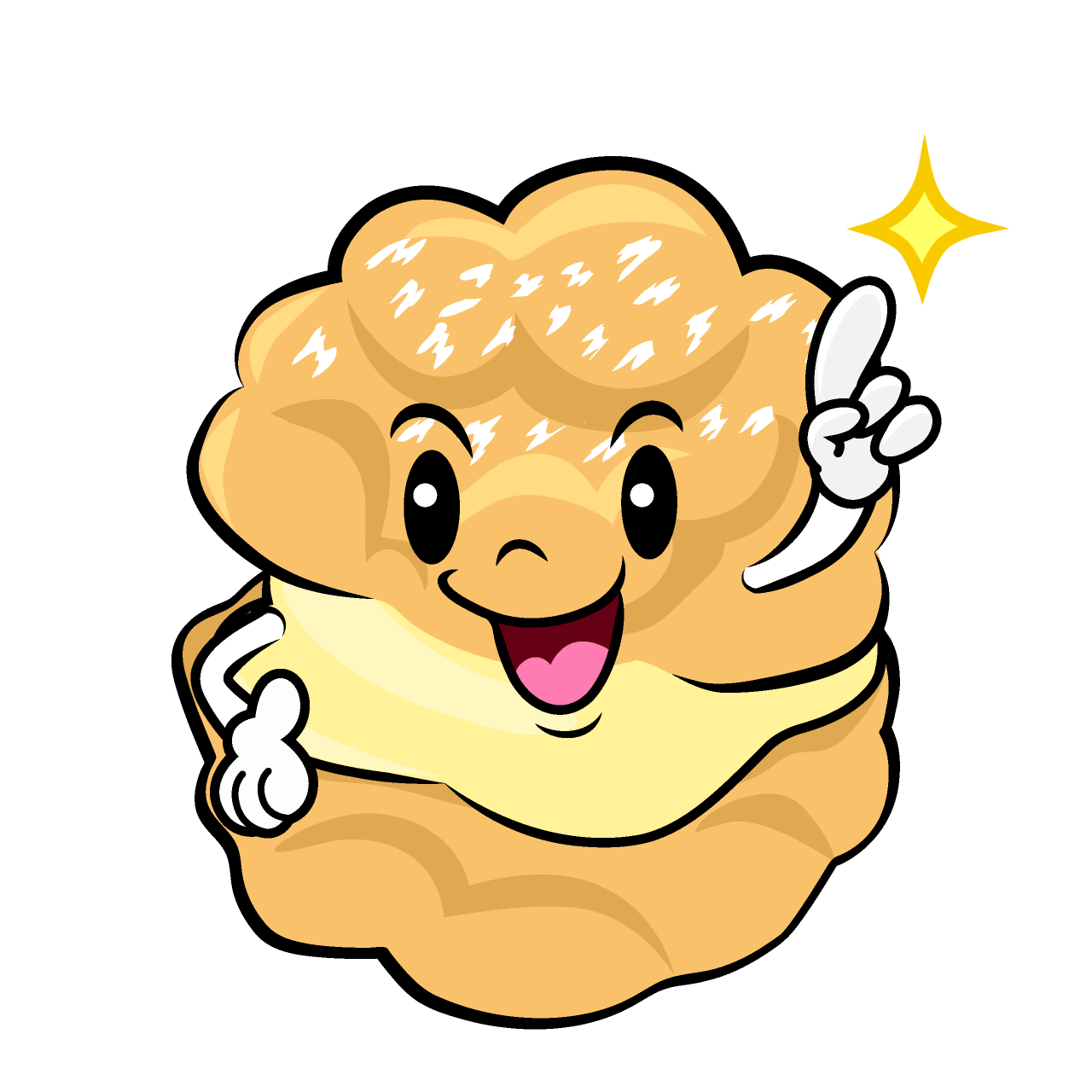 Pointing Cream Puff