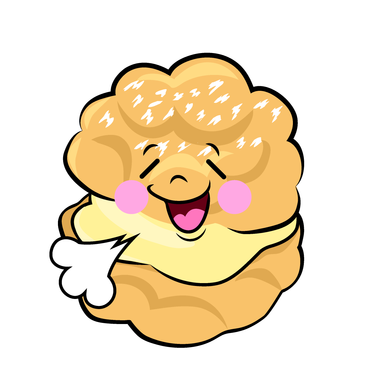 リラックスするシュークリーム