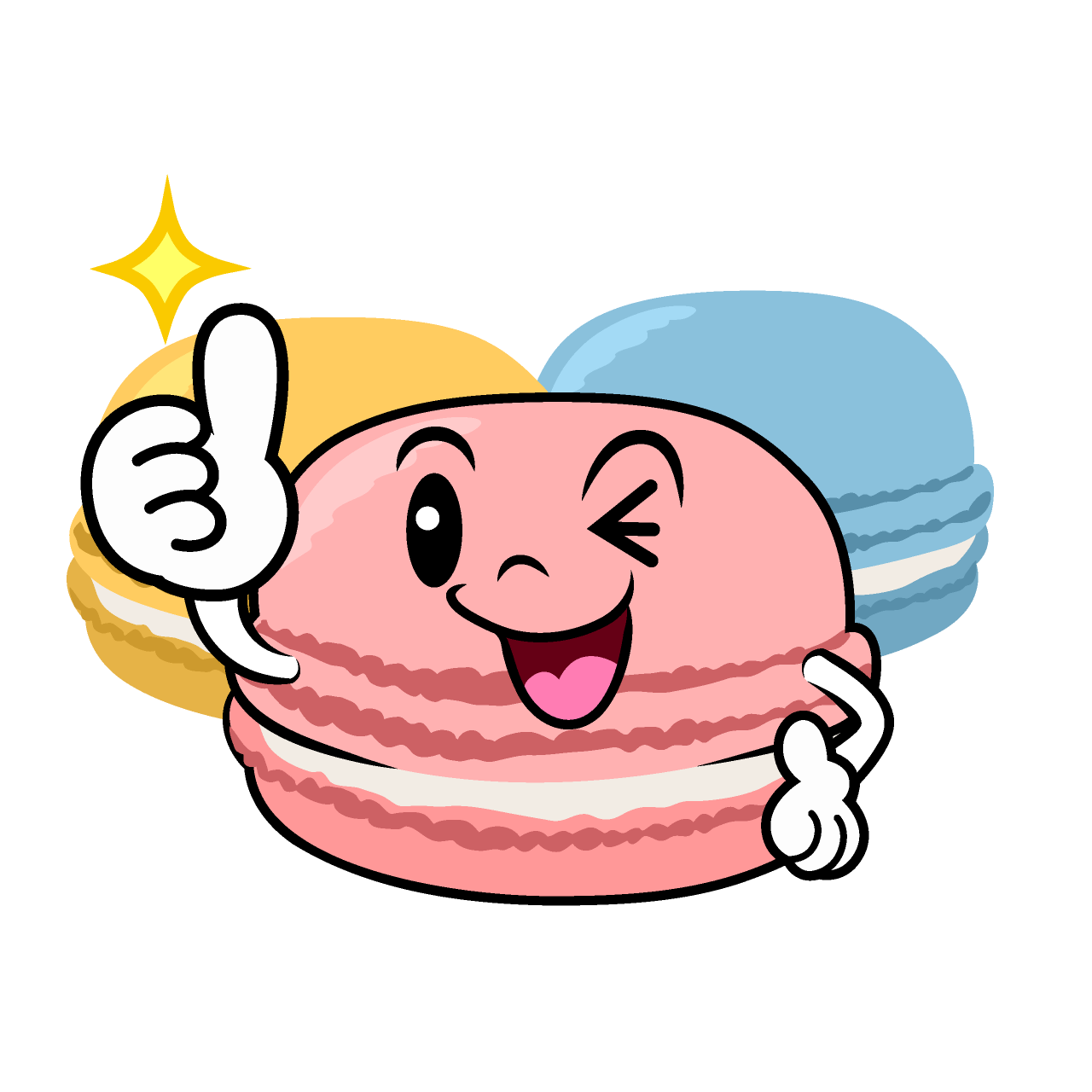 Thumbs-Up Macaron