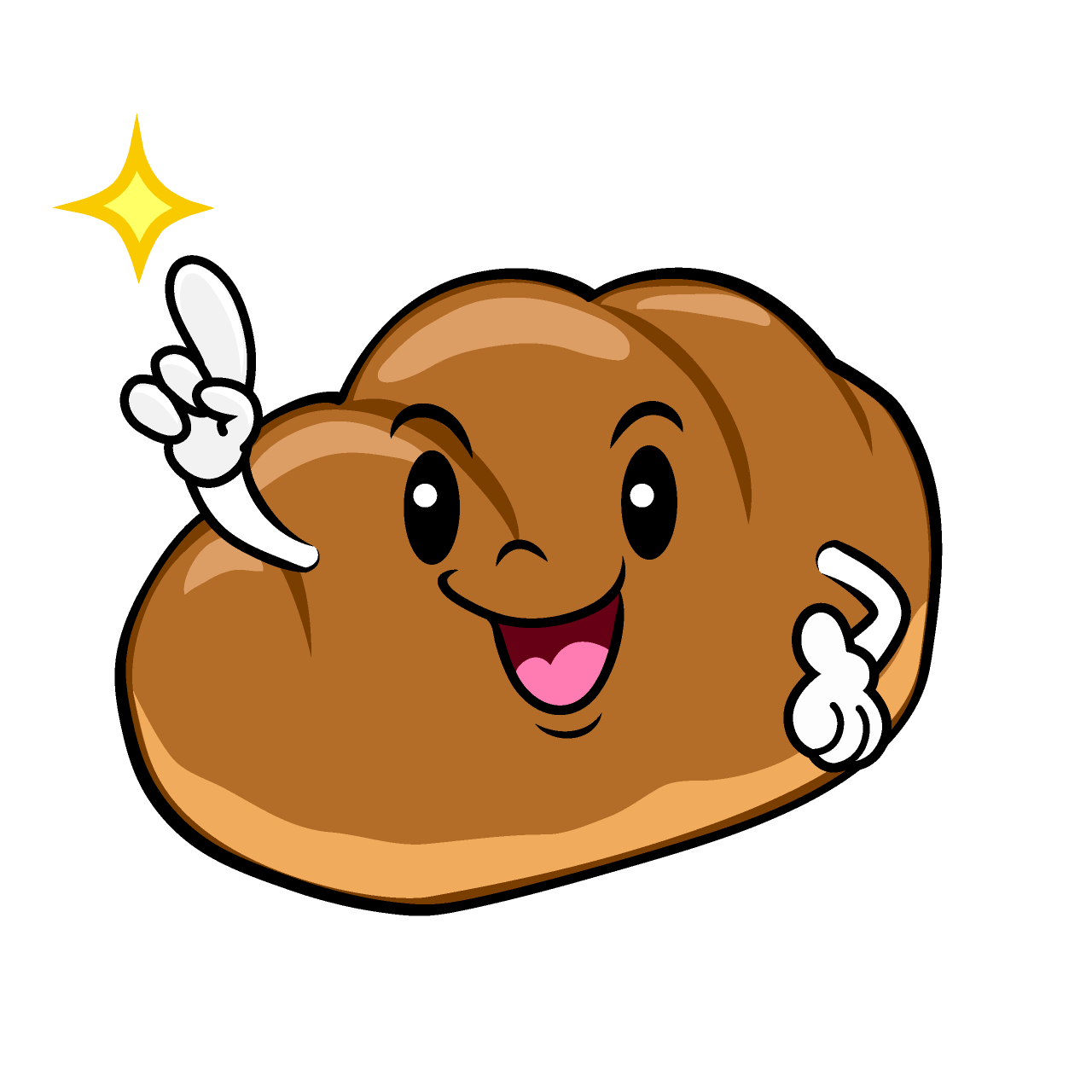 指差しロールパン
