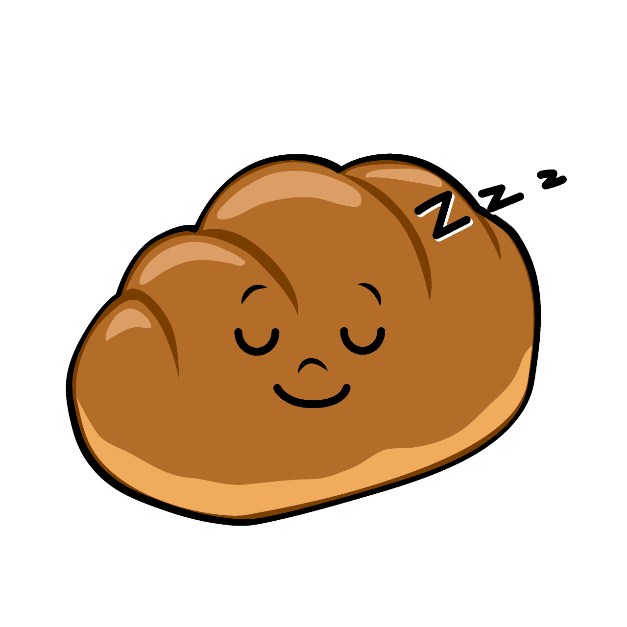 寝るロールパン