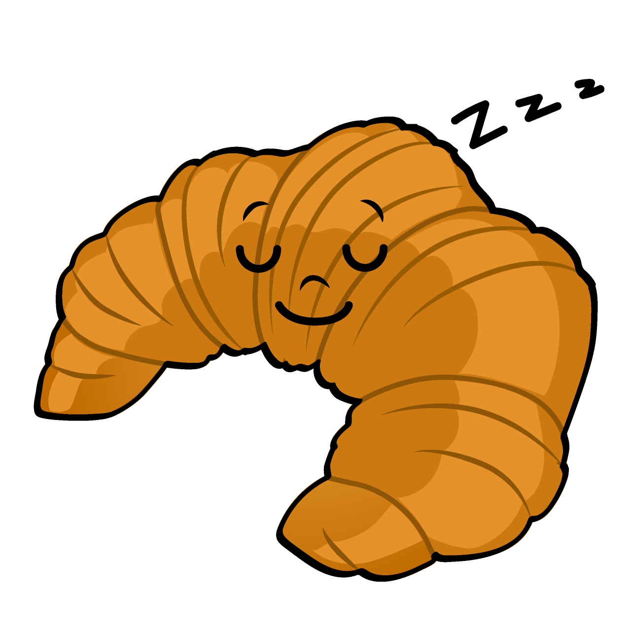 寝るクロワッサン