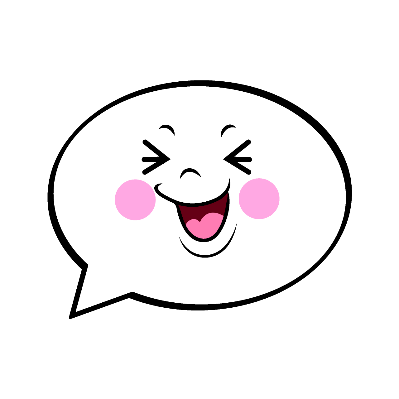 笑う吹き出し