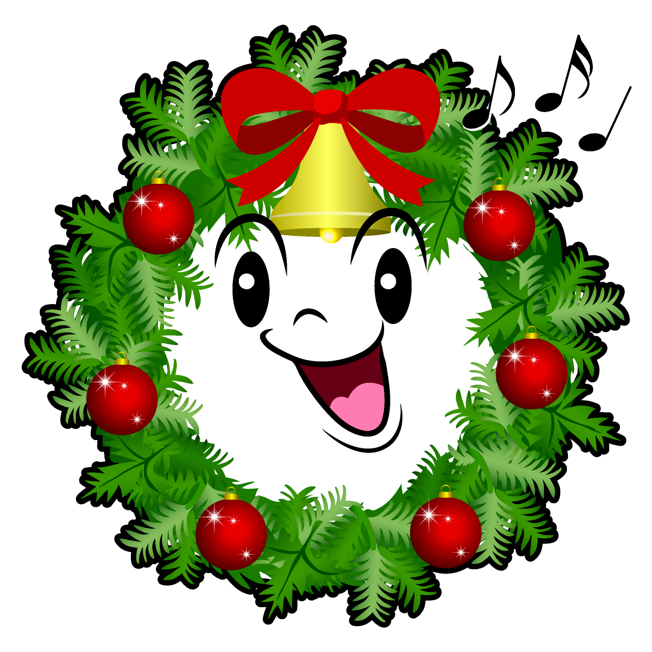 歌うクリスマスリース